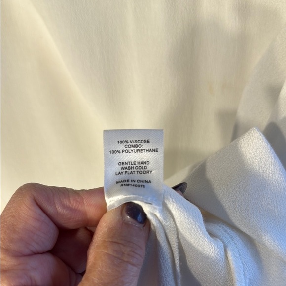 NWOT Generation Love White Top with Black Faux Leather and Gold Stud Accents - Picture 7 of 10